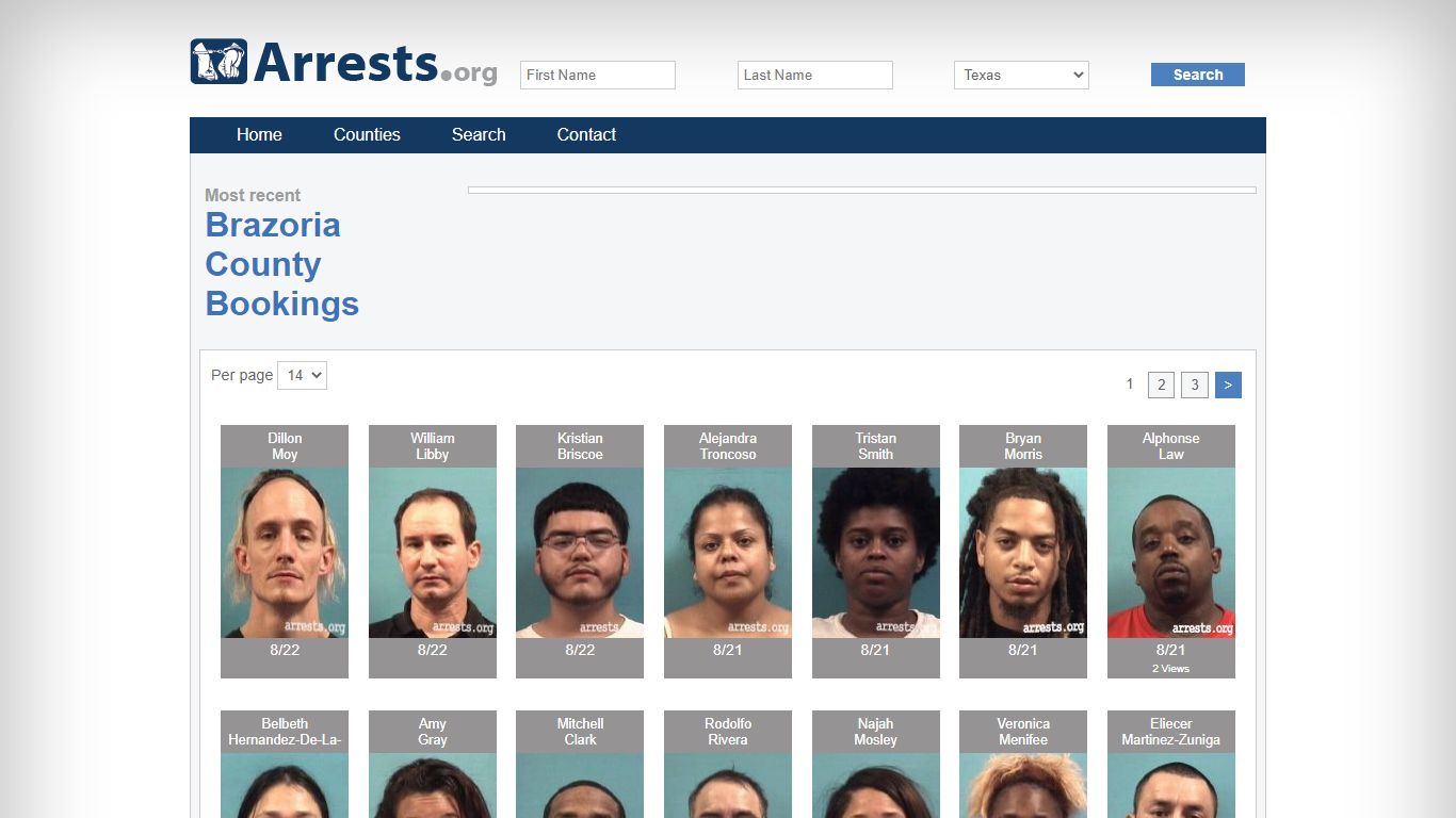 Brazoria County Arrests and Inmate Search